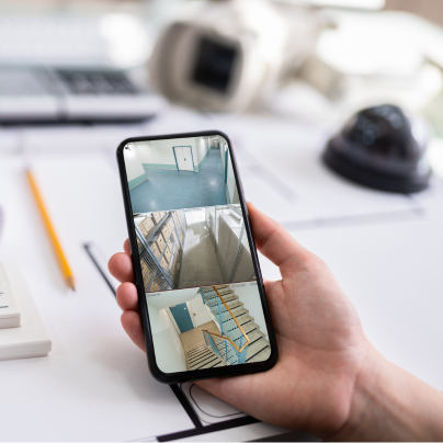 Austin security camera feed on cell phone